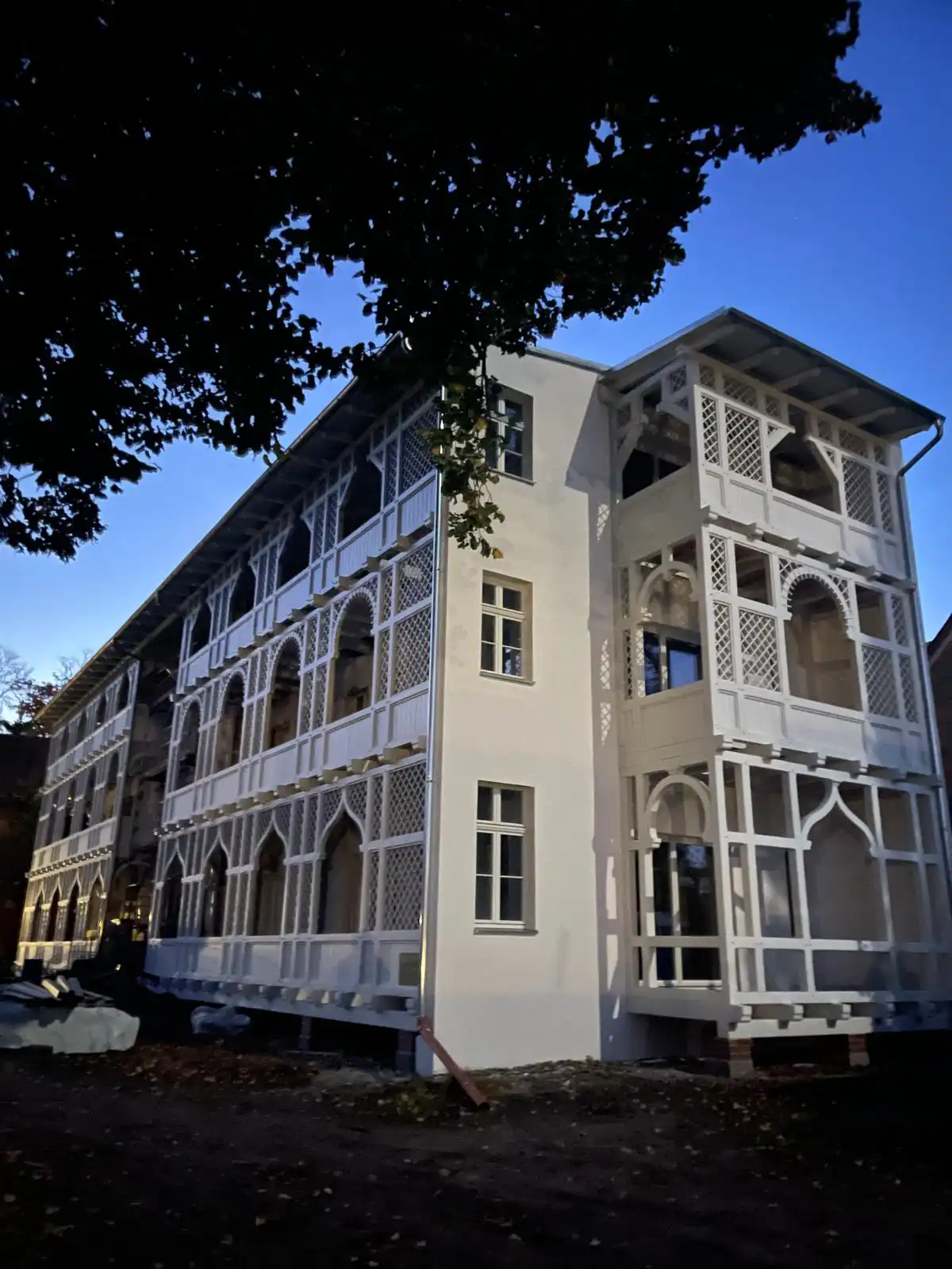 Blick auf die Sanierung des Fürstenhofs in Rheinsberg